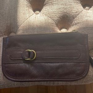 Rachel.nasvik collection. Brown leather wristlet; barely used.